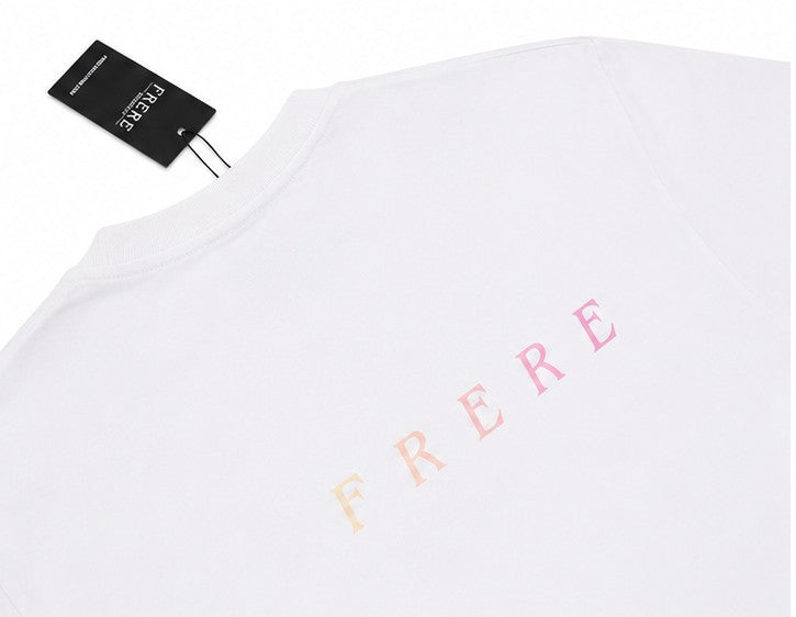 FRERE Gradient Logo Oversized T-Shirt (white
