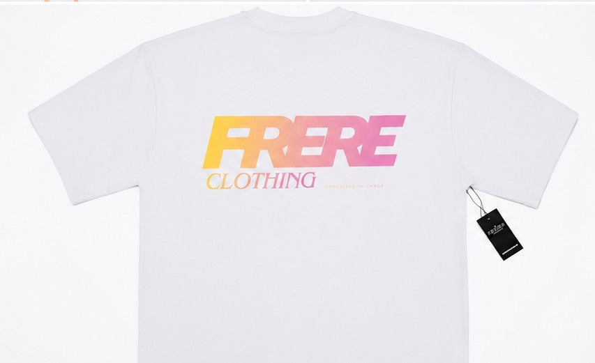 FRERE Gradient Logo Oversized T-Shirt (white