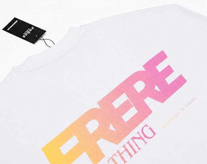 FRERE Gradient Logo Oversized T-Shirt (white