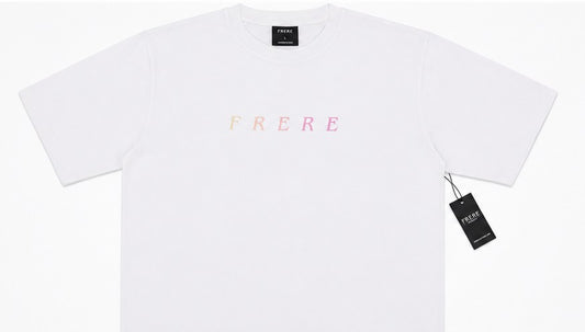 FRERE Gradient Logo Oversized T-Shirt (white
