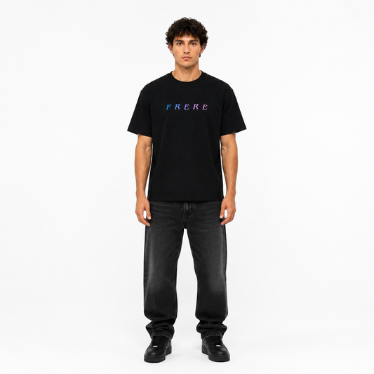 FRERE Gradient Logo Oversized T-Shirt (black)