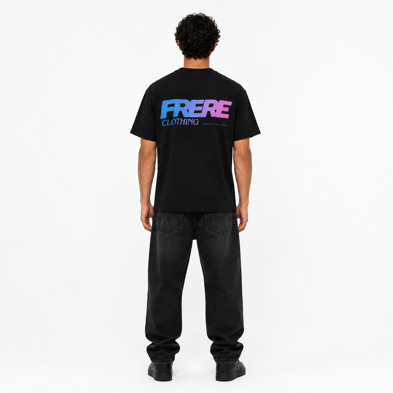 FRERE Gradient Logo Oversized T-Shirt (black)